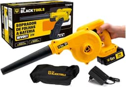 Soprador De Folhas A Bateria 21v Aspirador Elétrico Com Saco Coletor 110v/220v Tcb21b The Black Tools