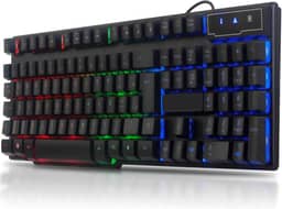 Teclado Gamer Semi Mecanico Iluminado Para Ps4 Pc Xbox Mac computador Abnt2