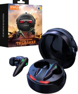 A'Gold FN-B48 Fone de Ouvido Bluetooth Gamer TWS - Bluetooth 5.4, Redução de Ruído por Inteligência Artficial - IA, 8h de Bateria, Estojo com LED Robótico, Microfone Excelente - Baixa Latência