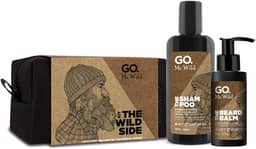 Kit Necessaire Go Man linha Mr Wild - Shampoo + Balm de Barba + Necessaire de nylon exclusiva feita a mão, excelente presente