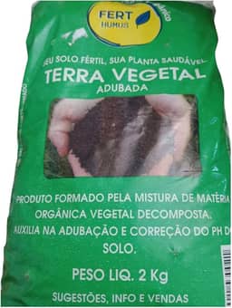 terra vegetal adubada 2kg