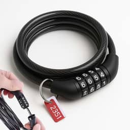 Cadeado para Bicicletas Bike com Senha Numérica 4 Dígitos Trava de Segurança Para Bike Motos Com Cabo de Aço Reforçado 100cm Premium