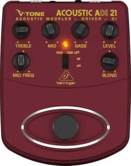 Pedal modelador para violão Behringer ADI21 V-Tone Acoustic Driver DI
