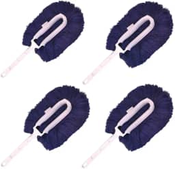 Kit 4 Espanador Eletrostático Azul Bralímpia com Cabo