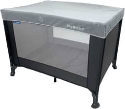 Berço Portátil Infantil Cercado Desmontável Com Mosquiteiro Adventure Cinza Kababy