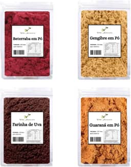 Pré Treino Natural Em Pó (uva, Beterraba, Guaraná, Gengibre)