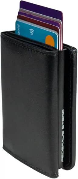 Carteira Com Fecho Magnetico Imã Slim Magica Porta Cartão Do Futuro Dinheiro Masculina Rfid Antifurto Automatica Pop Up ML03 Modelo Exclusivo Federal's Store