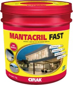 CIPLAK MANTACRIL FAST - Manta Líquida Impermeabilizante - Evita infiltrações - Balde 12kg