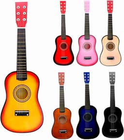 Mini Violão Infantil Acústico Palheta Crianças Corda Em Aço (Natural.)