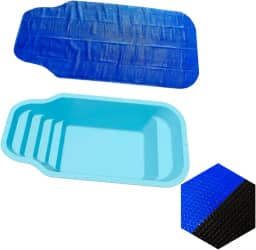 Capa Térmica Para Piscina Splash Igui Farol da Barra 6 X 3m 300 Micras Preta E Azul