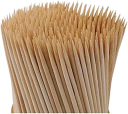 1000 Espetinho de Bambu 30cm Para Churrasco Natural Resistente Ideal Para Eventos e Uso Profissional Tamanho Padrão Econômico e Sustentável Embalagem