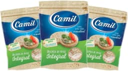 Biscoito/Bolacha de Arroz Camil Integral 3unx150g