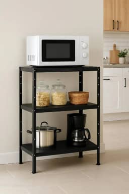 Balcão para Microondas Estante de Ferro Multiuso Resistente a Água