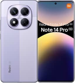 Smartphone Xiaomi Redmi Note 14 Pro 5G Lavender Purple (Roxo Lavanda) 12GB RAM 512GB ROM NFC