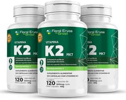 Vitamina K2 Mk7 350mg 3x 120 Cápsulas Menaquinona-7