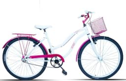 Bicicleta Feminina Passeio Forss Hello Aro 26 Com Cestinha