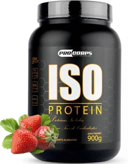 Whey Protein Isolado 900g - 27g Proteína - Indicado a Intolerantes a Lactose (900g, Morango)
