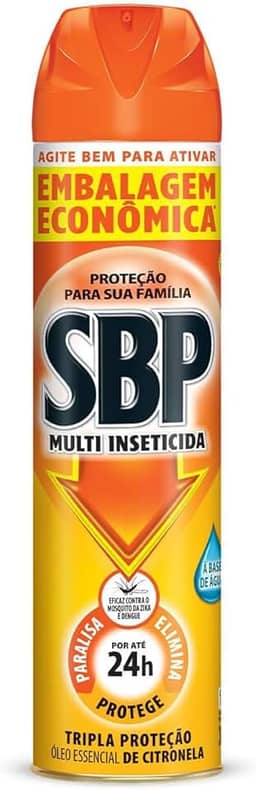 SBP Multi Inseticida Aerossol Óleo de Citronela Embalagem Econômica, Laranja, SBP, 450ml