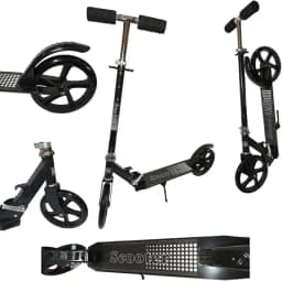 Patinete Adulto Juvenil Scooter 2 Rodas Até 100 Kg Criança Adolescente Dobravél Resistente Portátil - Preto