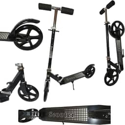 Patinete Adulto Juvenil Scooter 2 Rodas Até 100 Kg Criança Adolescente Dobravél Resistente Portátil - Preto