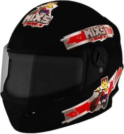 CAPACETE FECHADO MIXS START INFANTIL BLOCKS PRETO TAM. 54