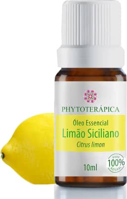 PHYTOTERAPICA- Óleo Essencial de Limão Siciliano -Para Difusor, Massagem e Aromaterapia -Ameniza angústia, proporciona clareza e ânimo e é indicado para massagens - 100% Puro e Natural - Cítrico, 10ml