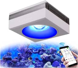 PopBloom RL90 WiFi Luminaria Aquario Marinho 100W, Luminária de Led para Aquário, Lâmpada de LED para aquário de peixes de Recife de Coral SPS/LPS (1 Luminaria wifi com kit de suspensão)