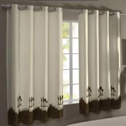 Kit Cortina de Cozinha Para Varão de até 35mm com Ilhos Promocão tamanho 3,00 X 1,50 Ideal paraVitros de 2 metros