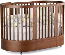 Berço Redondo 3 em 1 Divicar Wave: Evolutivo do Berço à Minicama, Design e Segurança para o Quarto do Bebê (MEL)