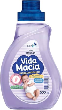 Casa Km Lava Roupas Líquido Vida Macia 500Ml