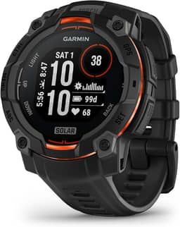 Garmin Relógio Instinct 3 Solar Preto 45mm com Monitor Cardíaco de Pulso e GPS