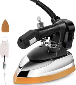 Ferro a Vapor Suspenso, Ferro de Passar Roupa Industrial, 110V, 1200W, Ferro a Vapor, 60 a 220 °C (140 a 428 °F), Equipado com Reservatório de Água de 3 L e Base de Aquecimento Rápido