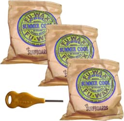 Parafina Fu Wax Parafina Surf Fu Wax 80g Profissional e Super Aderência Kit 3 Und +1 Chavinha