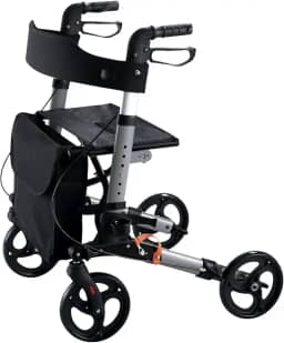 Andador 4 Rodas Dobrável Com Freio E Cesta Premium Hidrolight