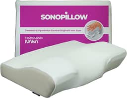 Travesseiro Ergonômico - Sonopillow - Cervical Original®, Sonofix. Melhor Travesseiro para Dor no Pescoço e na Coluna. Combate a Insônia e o Ronco.