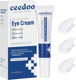 Creme para os olhos para rugas, linhas finas e pés de galinha - com ceramidas, peptídeos + cafeína + niacinamida - creme antienvelhecimento para renovação da pele sob os olhos para homens e