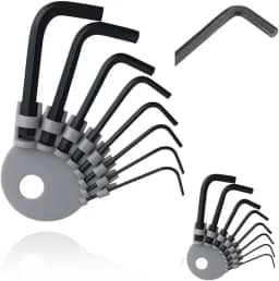 Jogo de Chave Allen 8 Peças 1,5 a 6mm com Suporte Prático – Ideal para Reparos, Montagens e Oficinas