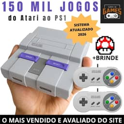 Mini Console Retro Super Nintendo com 150 mil jogos + 2 Controles Super 3D Games [video game] [video game]