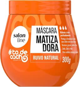 Salon Line, Máscara Matizadora, #TodeCacho, Ruivo Natural, Vegano - Para Cabelos Ondulados, Cacheados e Crespos, 300 g