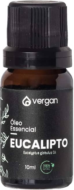 Óleo Essencial de Eucalipto Puro 10ml – Natural, Refrescante, Aromaterapia, Massagem, Difusor e Banho | Marca Vergan