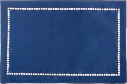 LYOR - Lugar Americano de Poliéster e Linho Lévis Azul 45cm x 30cm