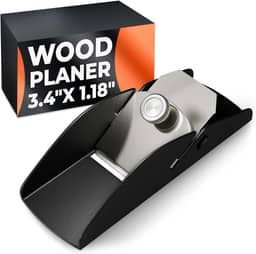 Plaina manual de 8,6 x 3 x 2 cm para madeira – Ferramenta manual de plaina de madeira, aço inoxidável, ajuste de lâmina afiada, fundo durável, design ergonômico – fácil de montar, evita danos, para