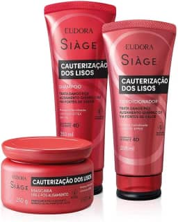Eudora Kit Siàge Cauterização dos Lisos: Shampoo 250ml + Condicionador 200ml + Máscara Capilar 250g