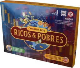 Jogo de Tabuleiro Corrida dos Ricos & Pobres - Jogo de Educação Financeira para Escolas e Família. Crianças a partir de 8 anos