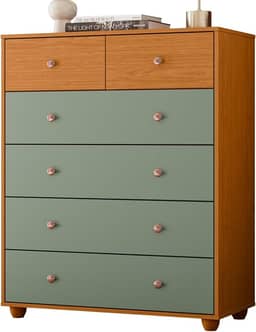 Cômoda 6 gavetas Vittoria Cinamomo/Salvia Moveis Albatroz