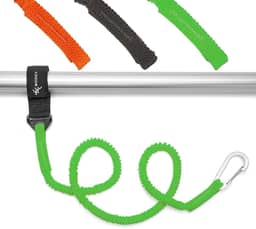 Coleira de remo de caiaque, coleira de caiaque, cordão de remo de caiaque, correia enrolada extensível, acessórios de pesca para caiaque e pás