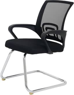 Cadeira de Escritório Interlocutor Detroit Com Base Fixa Preta