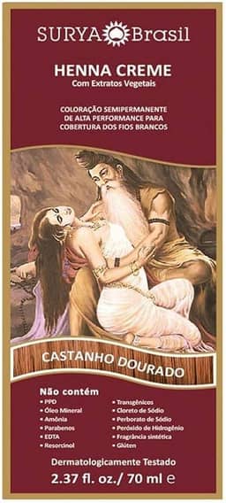 Tintura Creme Henna Surya Castanho Dourado Surya