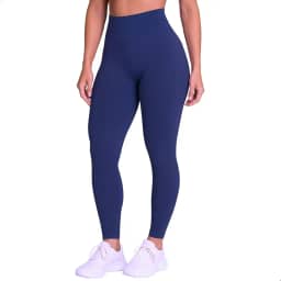 Calça Legging Academia Zero Transparências Sem Costura Cós Alto Microfibra Feminina Selene