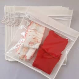 Kit 6 Saquinhos Organizador para Mala Saída Maternidade Bebe (Branco)